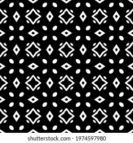  Geometric vector pattern with triangular elements. abstract ornament for wallpapers and backgrounds. Black and white colors.