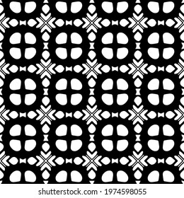  Geometric vector pattern with triangular elements. abstract ornament for wallpapers and backgrounds. Black and white colors.