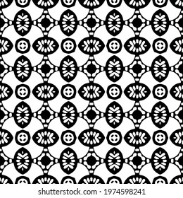  Geometric vector pattern with triangular elements. abstract ornament for wallpapers and backgrounds. Black and white colors.