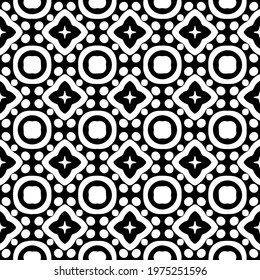  Geometric vector pattern with triangular elements. abstract ornament for wallpapers and backgrounds. Black and white colors.