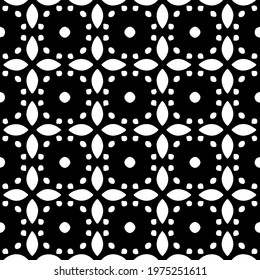  Geometric vector pattern with triangular elements. abstract ornament for wallpapers and backgrounds. Black and white colors.