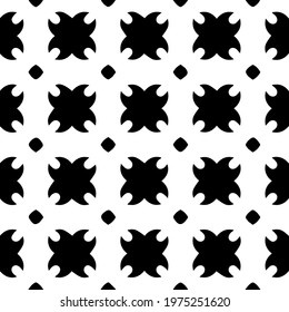  Geometric vector pattern with triangular elements. abstract ornament for wallpapers and backgrounds. Black and white colors.