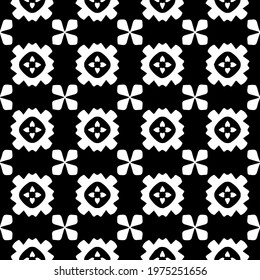  Geometric vector pattern with triangular elements. abstract ornament for wallpapers and backgrounds. Black and white colors.