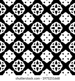  Geometric vector pattern with triangular elements. abstract ornament for wallpapers and backgrounds. Black and white colors.