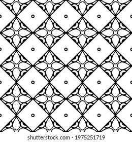  Geometric vector pattern with triangular elements. abstract ornament for wallpapers and backgrounds. Black and white colors.