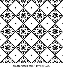 Geometric vector pattern with triangular elements. abstract ornament for wallpapers and backgrounds. Black and white colors.