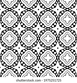  Geometric vector pattern with triangular elements. abstract ornament for wallpapers and backgrounds. Black and white colors.