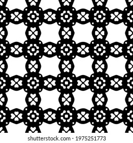  Geometric vector pattern with triangular elements. abstract ornament for wallpapers and backgrounds. Black and white colors.