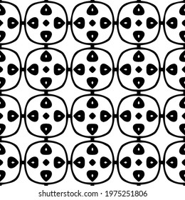  Geometric vector pattern with triangular elements. abstract ornament for wallpapers and backgrounds. Black and white colors.