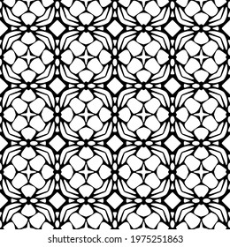  Geometric vector pattern with triangular elements. abstract ornament for wallpapers and backgrounds. Black and white colors.