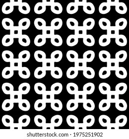  Geometric vector pattern with triangular elements. abstract ornament for wallpapers and backgrounds. Black and white colors.