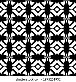  Geometric vector pattern with triangular elements. abstract ornament for wallpapers and backgrounds. Black and white colors.