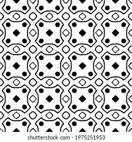  Geometric vector pattern with triangular elements. abstract ornament for wallpapers and backgrounds. Black and white colors.