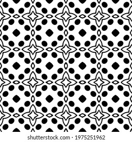  Geometric vector pattern with triangular elements. abstract ornament for wallpapers and backgrounds. Black and white colors.
