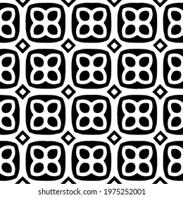 Geometric vector pattern with triangular elements. abstract ornament for wallpapers and backgrounds. Black and white colors.