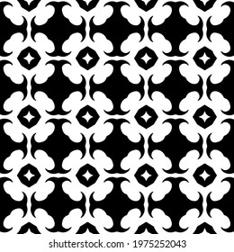  Geometric vector pattern with triangular elements. abstract ornament for wallpapers and backgrounds. Black and white colors.