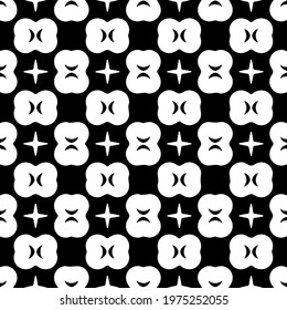  Geometric vector pattern with triangular elements. abstract ornament for wallpapers and backgrounds. Black and white colors.