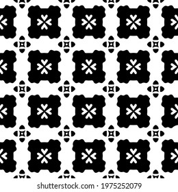  Geometric vector pattern with triangular elements. abstract ornament for wallpapers and backgrounds. Black and white colors.