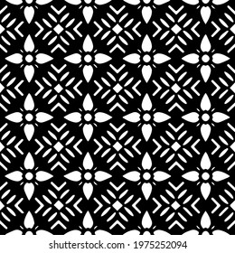  Geometric vector pattern with triangular elements. abstract ornament for wallpapers and backgrounds. Black and white colors.