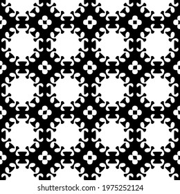  Geometric vector pattern with triangular elements. abstract ornament for wallpapers and backgrounds. Black and white colors.