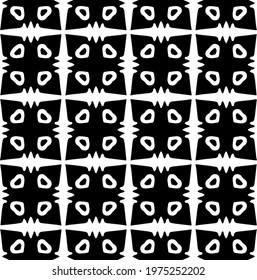  Geometric vector pattern with triangular elements. abstract ornament for wallpapers and backgrounds. Black and white colors.