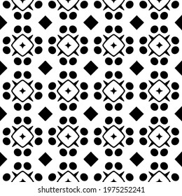  Geometric vector pattern with triangular elements. abstract ornament for wallpapers and backgrounds. Black and white colors.