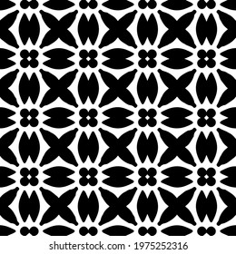  Geometric vector pattern with triangular elements. abstract ornament for wallpapers and backgrounds. Black and white colors.