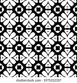  Geometric vector pattern with triangular elements. abstract ornament for wallpapers and backgrounds. Black and white colors.