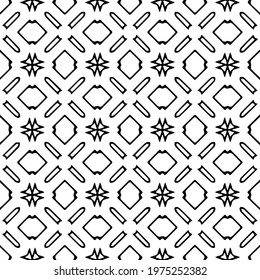  Geometric vector pattern with triangular elements. abstract ornament for wallpapers and backgrounds. Black and white colors.