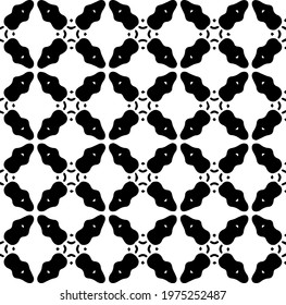  Geometric vector pattern with triangular elements. abstract ornament for wallpapers and backgrounds. Black and white colors.