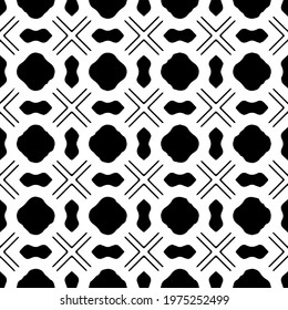  Geometric vector pattern with triangular elements. abstract ornament for wallpapers and backgrounds. Black and white colors.