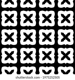  Geometric vector pattern with triangular elements. abstract ornament for wallpapers and backgrounds. Black and white colors.