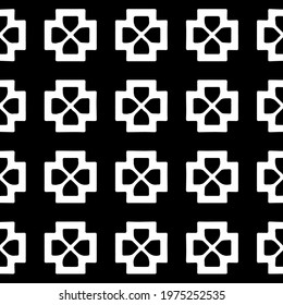  Geometric vector pattern with triangular elements. abstract ornament for wallpapers and backgrounds. Black and white colors.