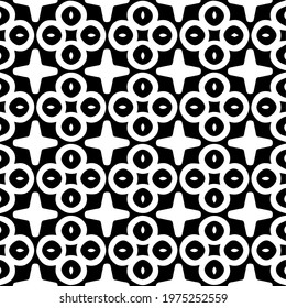  Geometric vector pattern with triangular elements. abstract ornament for wallpapers and backgrounds. Black and white colors.