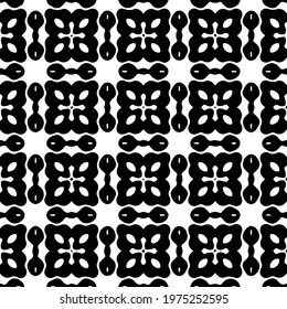  Geometric vector pattern with triangular elements. abstract ornament for wallpapers and backgrounds. Black and white colors.