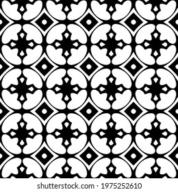  Geometric vector pattern with triangular elements. abstract ornament for wallpapers and backgrounds. Black and white colors.