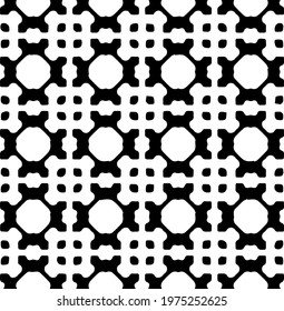  Geometric vector pattern with triangular elements. abstract ornament for wallpapers and backgrounds. Black and white colors.