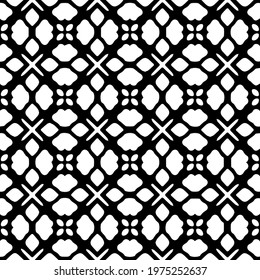  Geometric vector pattern with triangular elements. abstract ornament for wallpapers and backgrounds. Black and white colors.