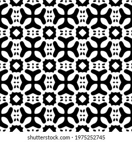  Geometric vector pattern with triangular elements. abstract ornament for wallpapers and backgrounds. Black and white colors.