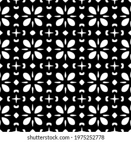  Geometric vector pattern with triangular elements. abstract ornament for wallpapers and backgrounds. Black and white colors.