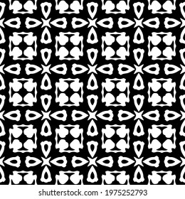  Geometric vector pattern with triangular elements. abstract ornament for wallpapers and backgrounds. Black and white colors.