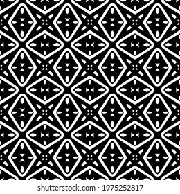  Geometric vector pattern with triangular elements. abstract ornament for wallpapers and backgrounds. Black and white colors.