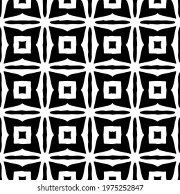  Geometric vector pattern with triangular elements. abstract ornament for wallpapers and backgrounds. Black and white colors.