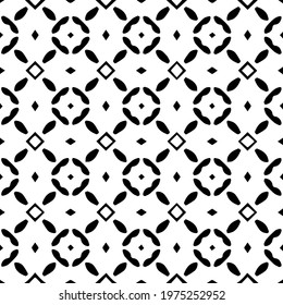  Geometric vector pattern with triangular elements. abstract ornament for wallpapers and backgrounds. Black and white colors.