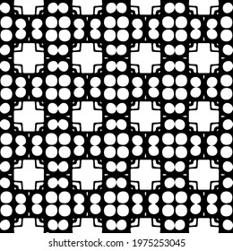  Geometric vector pattern with triangular elements. abstract ornament for wallpapers and backgrounds. Black and white colors.