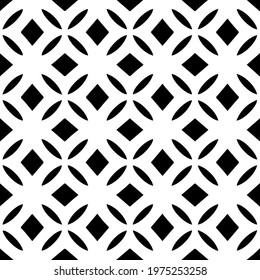  Geometric vector pattern with triangular elements. abstract ornament for wallpapers and backgrounds. Black and white colors.