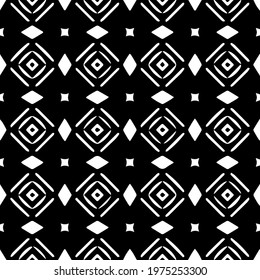  Geometric vector pattern with triangular elements. abstract ornament for wallpapers and backgrounds. Black and white colors.