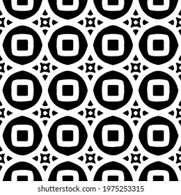  Geometric vector pattern with triangular elements. abstract ornament for wallpapers and backgrounds. Black and white colors.