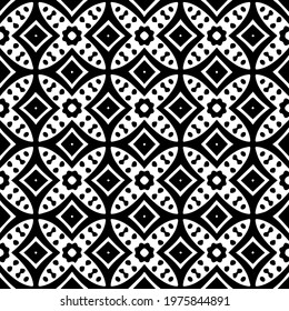  Geometric vector pattern with triangular elements. abstract ornament for wallpapers and backgrounds. Black and white colors.