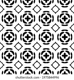  Geometric vector pattern with triangular elements. abstract ornament for wallpapers and backgrounds. Black and white colors.